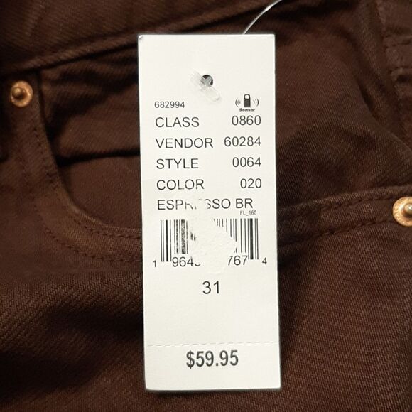PACSUN Espresso Brown Low Rise Straight Leg Button Fly Jeans - Picture 12 of 13